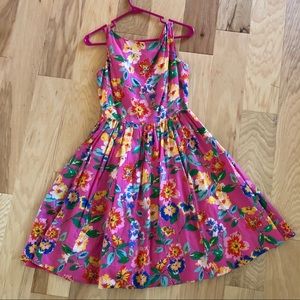 Kate Spade Floral Fit and Flare Silk Dress